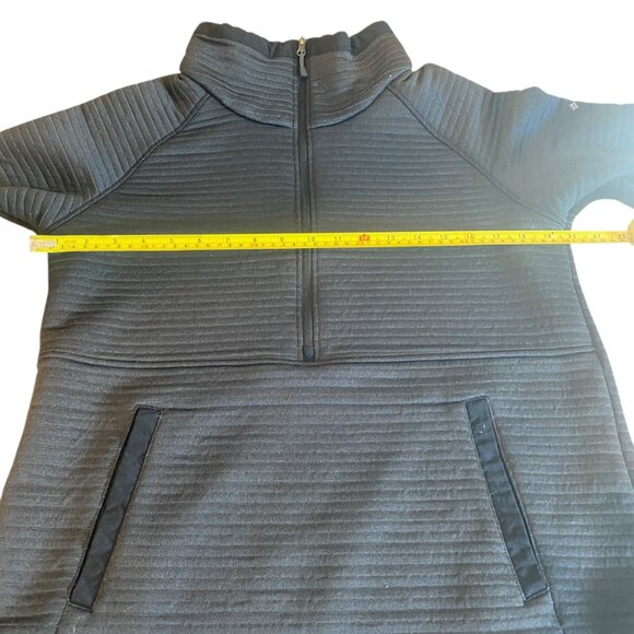 Columbia Women's Half Zip Longline Ribbed Sweatshirt L Gray #289M - Picture 7 of 11
